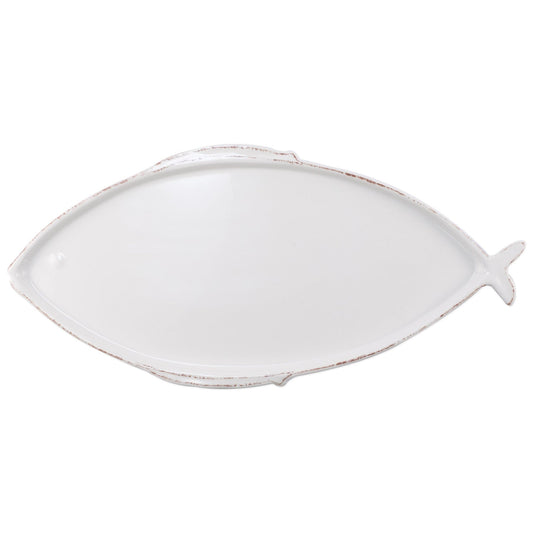 Lastra Melamine Fish White Large Oval Platter