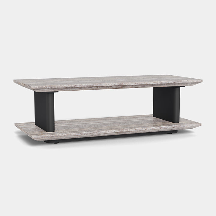 Santorini Outdoor Stone Rectangle Side Table