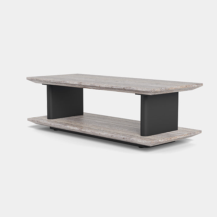 Santorini Outdoor Stone Rectangle Side Table